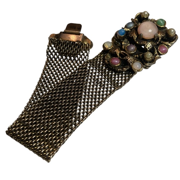 Vintage Victorian Revival Style Mesh Bracelet - Picture 6 of 10